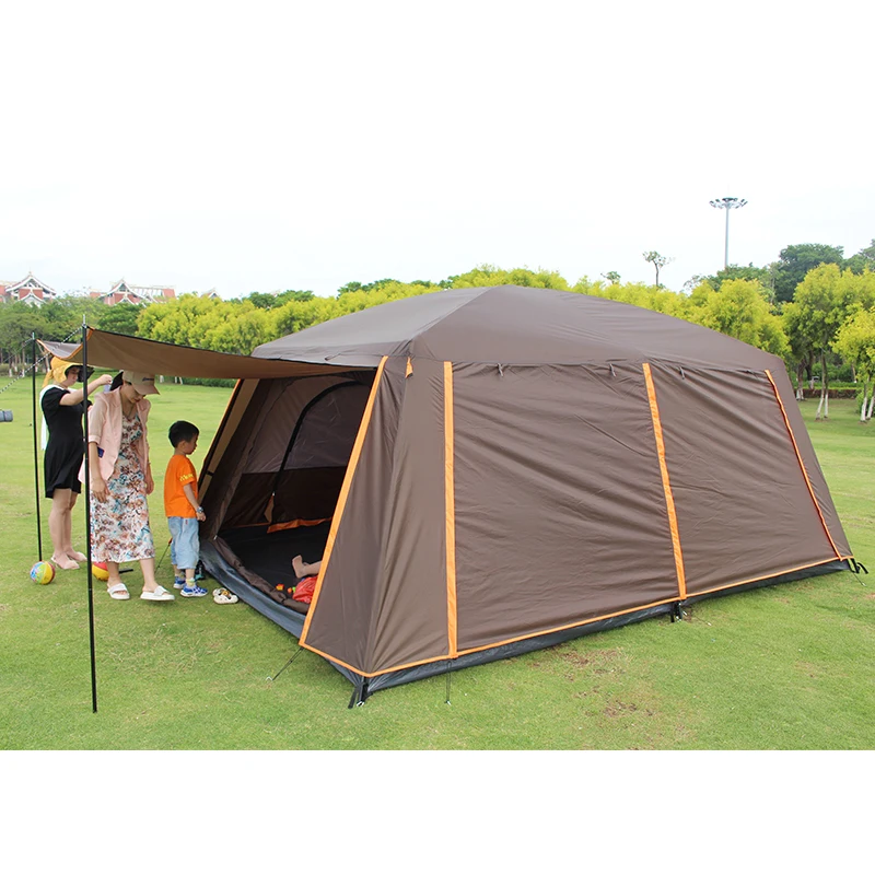 Glamping 4 seasons camping tents wholesale 4 persons waterproof outdoor large camping tent with rooms