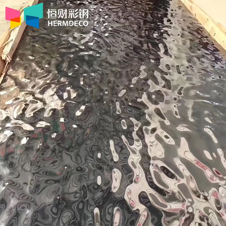 Декоративная настенная панель цветной лист из нержавеющей стали толщиной 3 мм Ss316L 2 5 волнистый