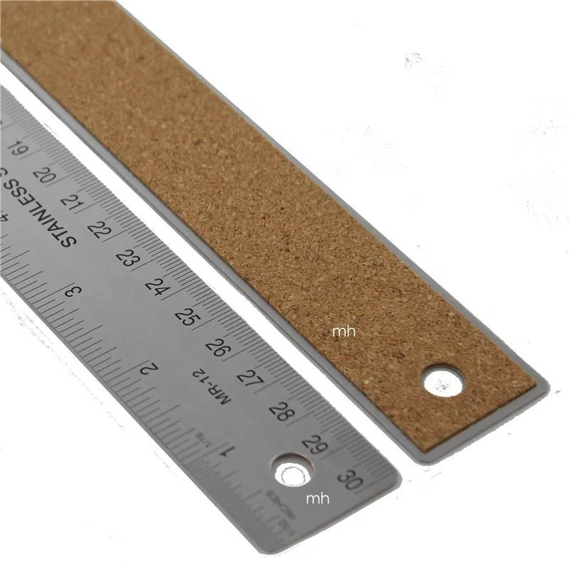 12inch Cork Rubber Stainless Steel Ruler