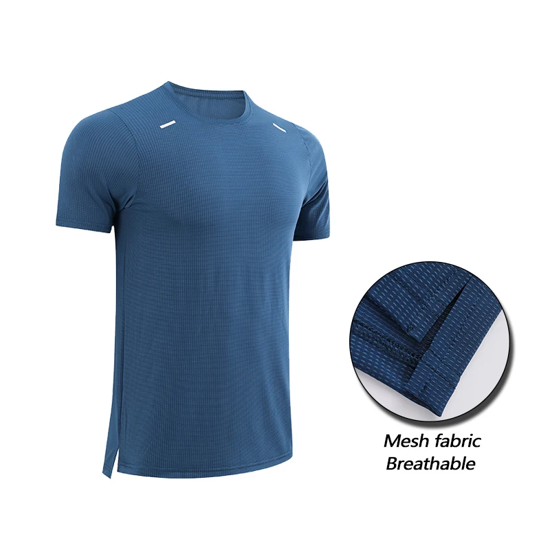 Gym Jogging Sports Shirts O-neck Breathable Quick-dry Workout Jersey Slim Fit Compression Men Running T-shirts