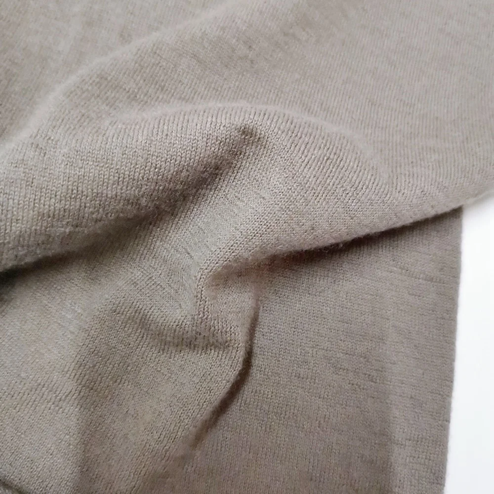 Luxury raw material 100%  pure Cashmere jersey fleece fabric knitting textile fabric for clothing home textile