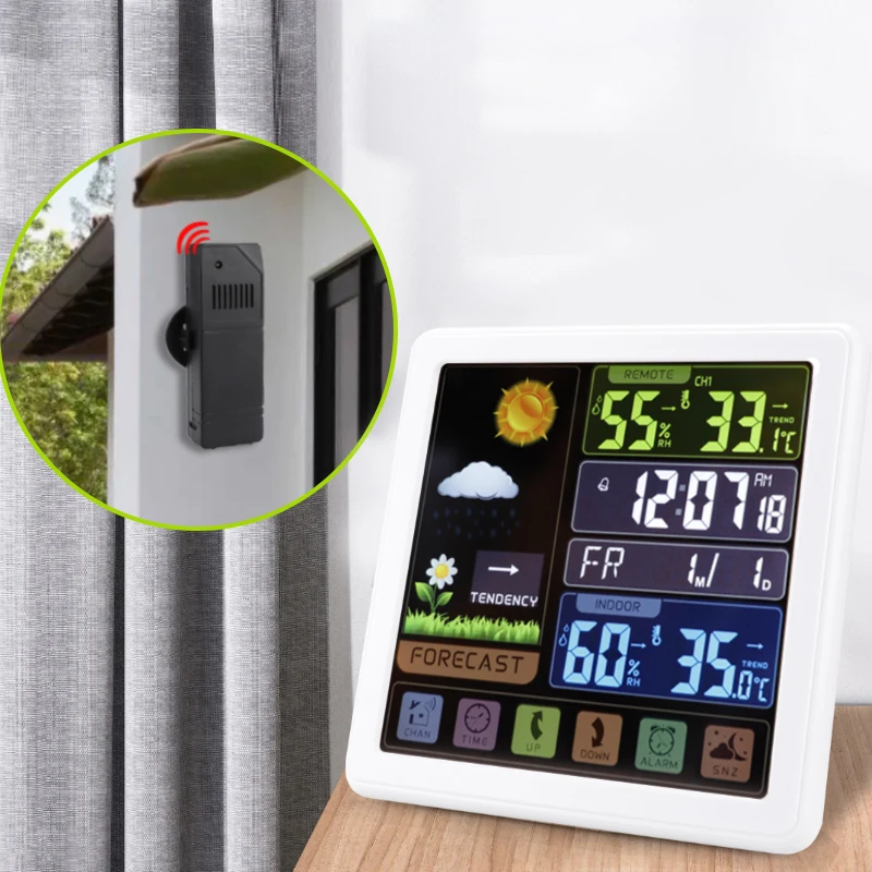 New Product wireless digital Weather Forecast Temperature Humidity weather station with outdoor sensor
