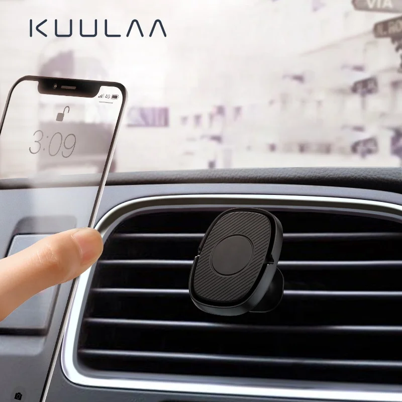KUULAA 360 Degree Rotation 3 Types Universal Magnetic Air Vent Magnet Car Mobile Phone Holder
