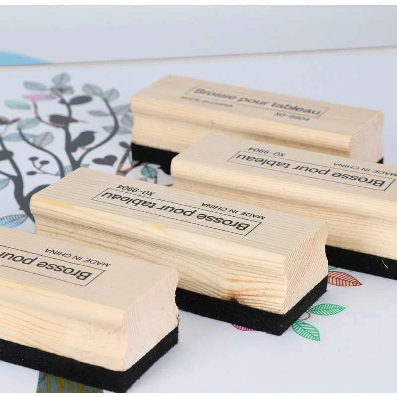 wooden handled Wool Felt Chalkboard eraser  OEM customized