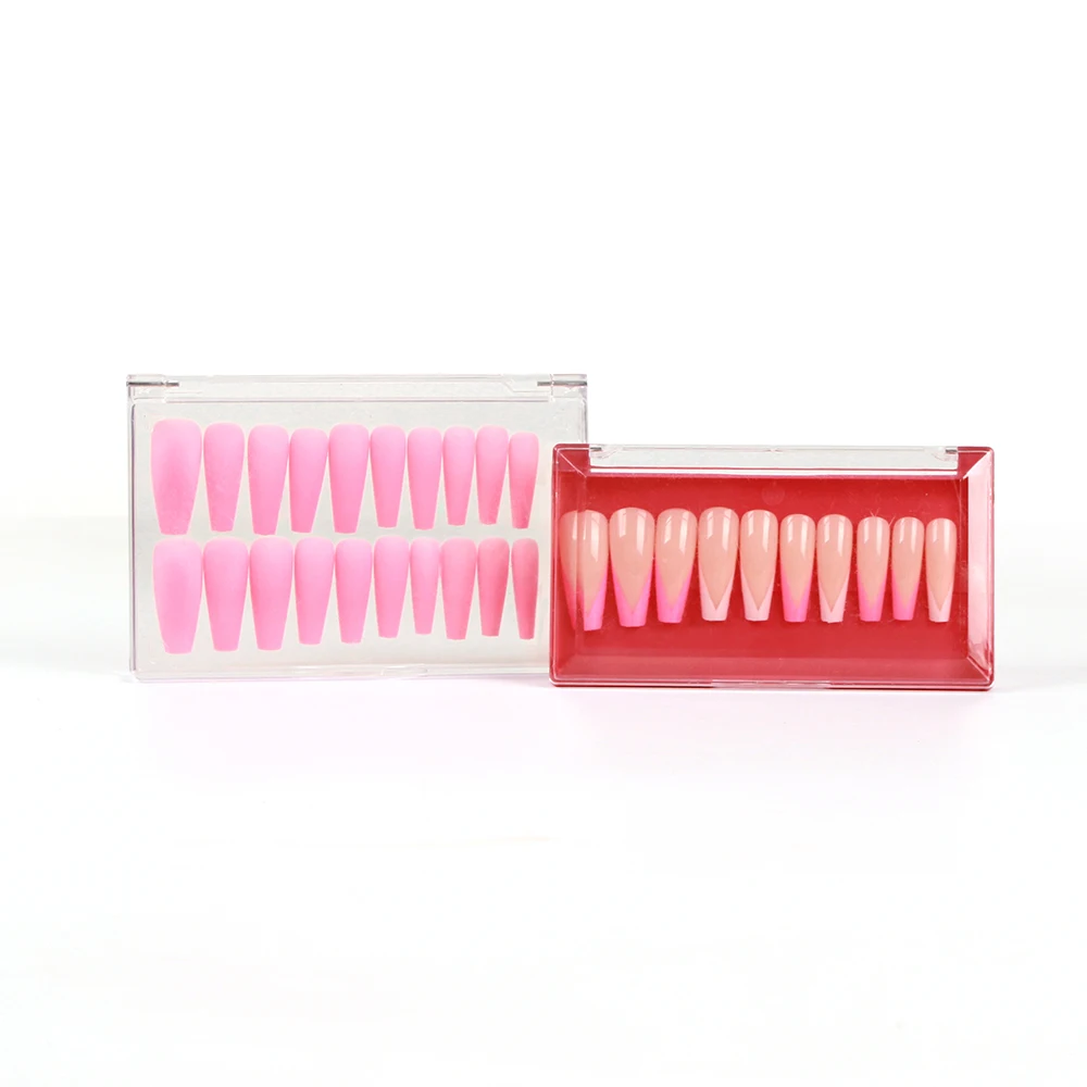 Rectangle PP plastic packaging for Acrylic Nail Empty  Nails Package support custom size