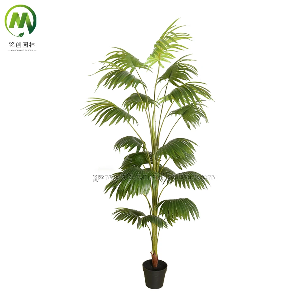 High quality artificial green plant for pot living room home office decoration ivistona chinensis artificial plastic palm tree