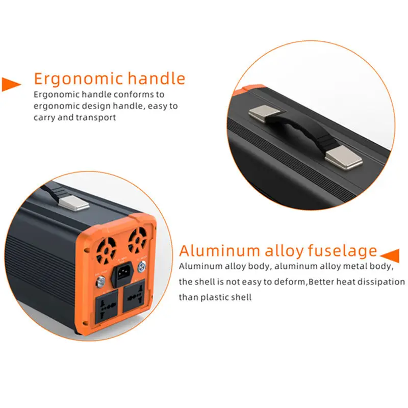 Emergency Battery Solar Portable Emergency Battery 110V/220V  Outdoors Camping Inverter USB Camper Lithium AC DC Power Station