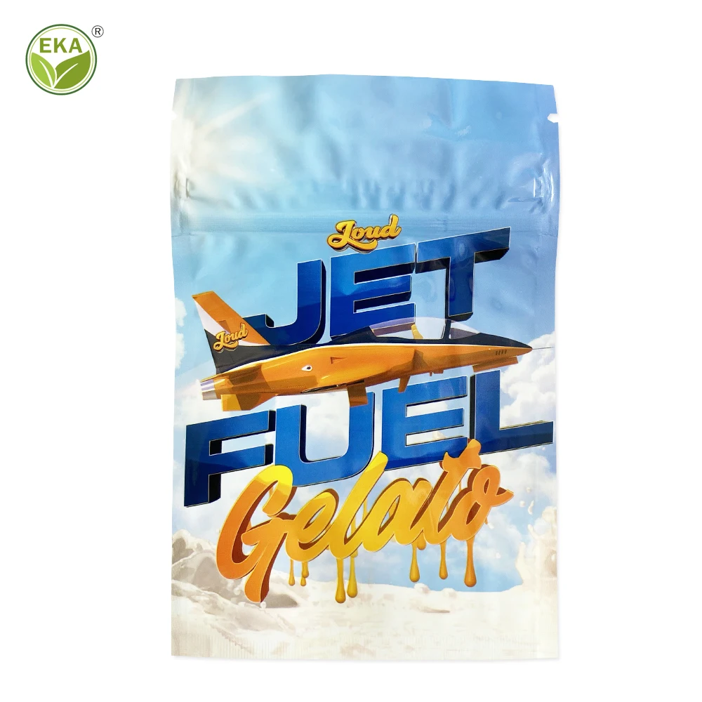 Custom Edibles Packaging Gummies Zipper Mylar Plastic Bag Resealable Smell Proof Mylar Bags 3.5G