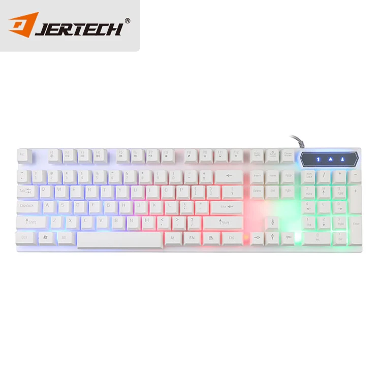 JERTECH K358 OEM 104 клавиш Арабская мультимедийная мембрана Проводная Teclado Водонепроницаемая светодиодная подсветка компьютерная игровая клавиатура Klavye