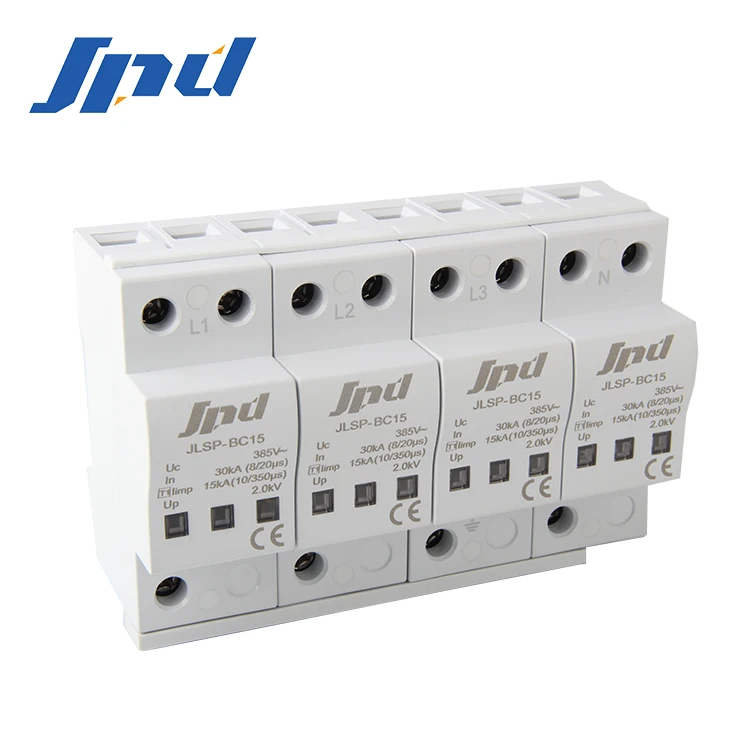 JINLI Class l lightning protection device 15KA power surge protector B+C type