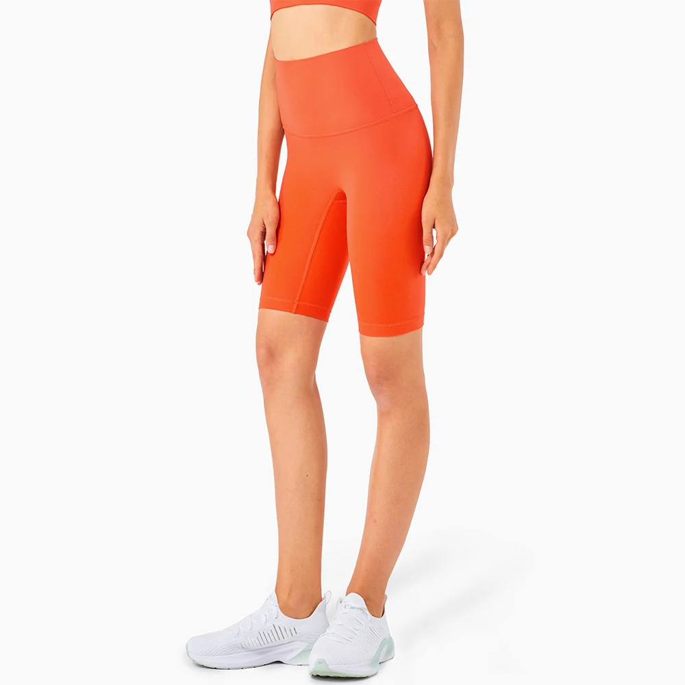 SHEDO No embarrassment line five-point high-waisted peach hip tights nude lulu yoga pants shorts