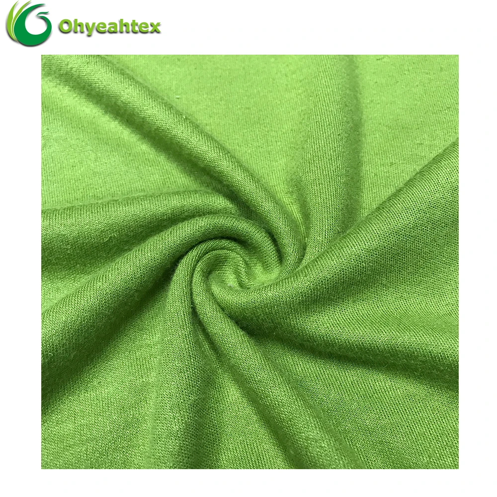 OEKO-TEX STANDARD 100 Sustainable Bamboo Hemp Interlock Fabric For Clothing