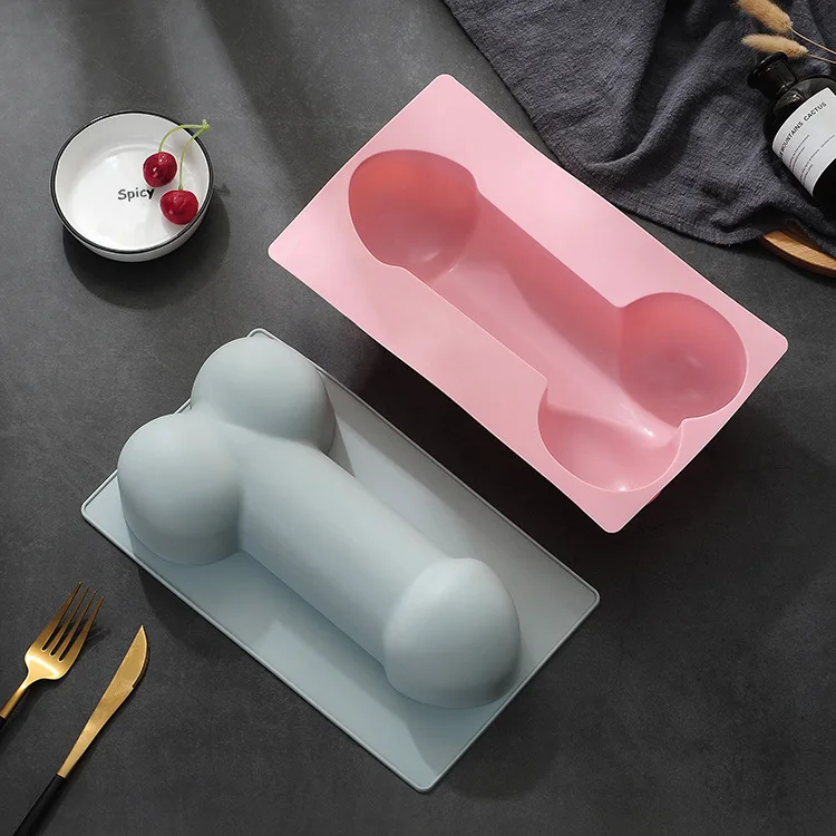 Creative funny sexy penis shaped silicone mold 3d DIY soap mold birthday cake baking mold silicone mould