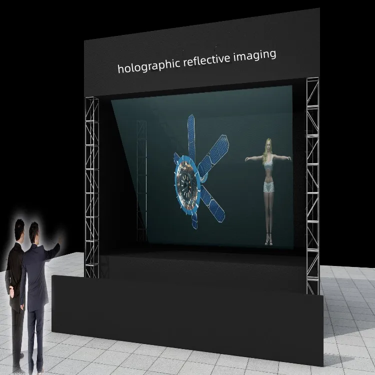 3D Hologram Stage Projection System/ peppers ghost projection hologram foil