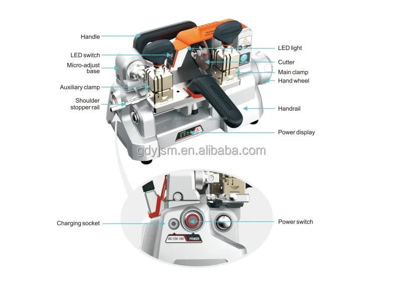 Xhorse XC-009 XC009 Key Cutting Machine for Single-Sided and Double-sided Keys