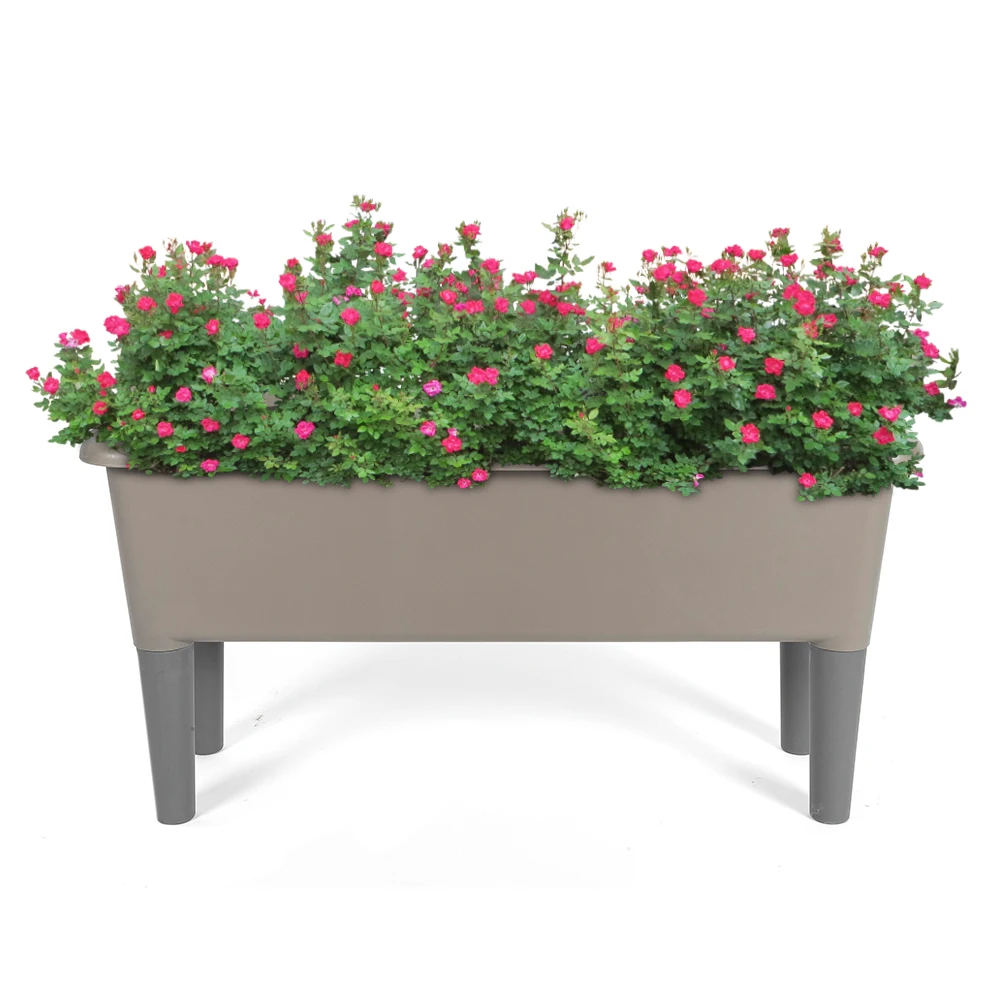 Vegetable raised garden beds outdoor plastic planter pot box with legs