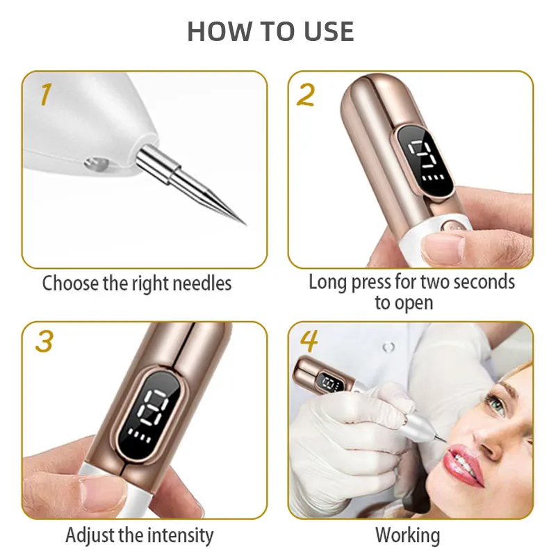 Trends Plasma pen Facial Tag Removal painless Plasma Pen Cauterizer Removing Electrocautery Wart Papilloma Skin Eraser Mole Pen