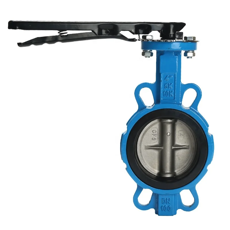 PN16 150LB valve butterfly ductile iron wafer soft sealing butterfly valve