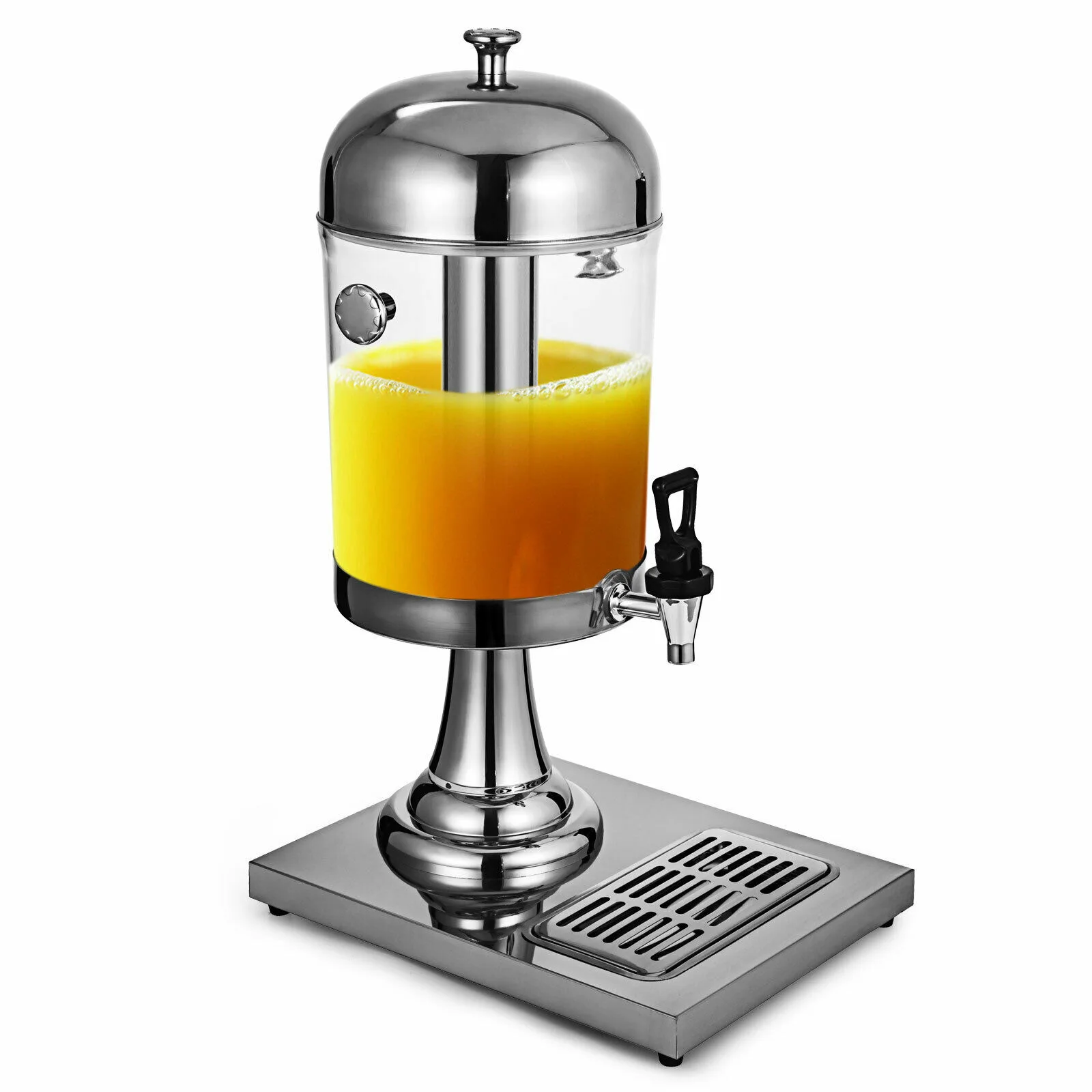8L stainless steel Buffet Juice Dispenser Ice Tube Cooling Drinks Serving Juice Machine Beverage Cooler