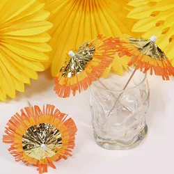 2020 Wholesale hawaii paper umbrella toothpicks for cake topper, party decoration