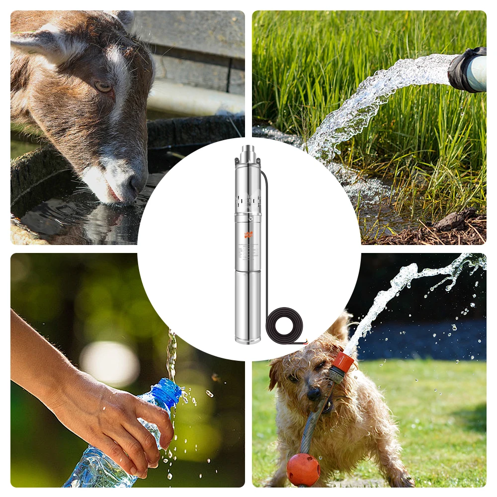 Latest Style Head 30M 80w DC24v Screw Pump DC Pump Solar Water For Deep Well With Solar Mppt Controller for Irrigation