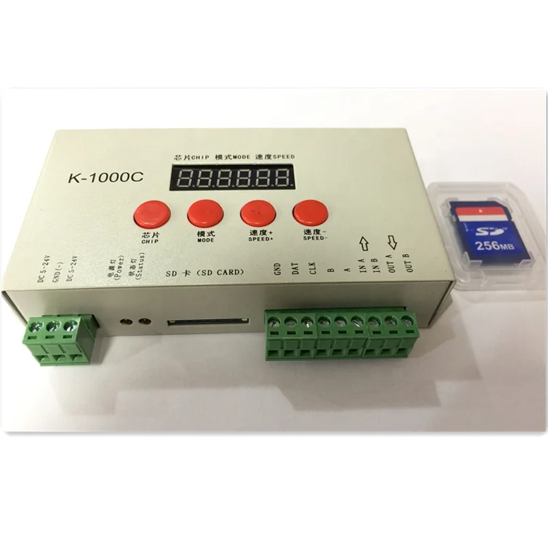 K-1000C with SD card 2048 pixels programmable pixel led light controller rgb led controller