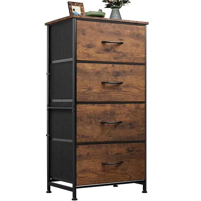 High Quality Antique Sturdy Fabric Tall Dresser Modern Bedroom Storage Tower Cabinet Chest of Drawers for Wardrobe Living Room
