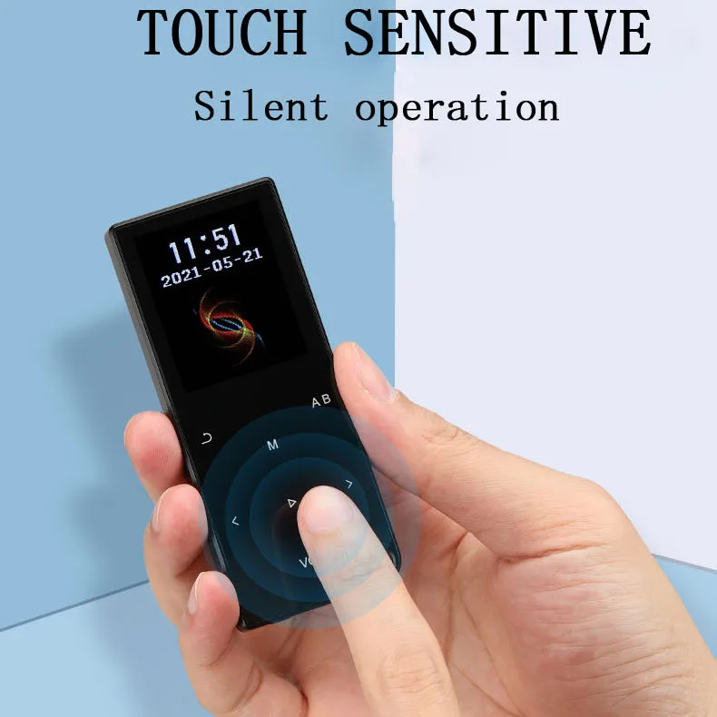 OEM hot sell digital  wireless b t 5.0  audio video mini MP3 MP4 music Player 8GB with screen