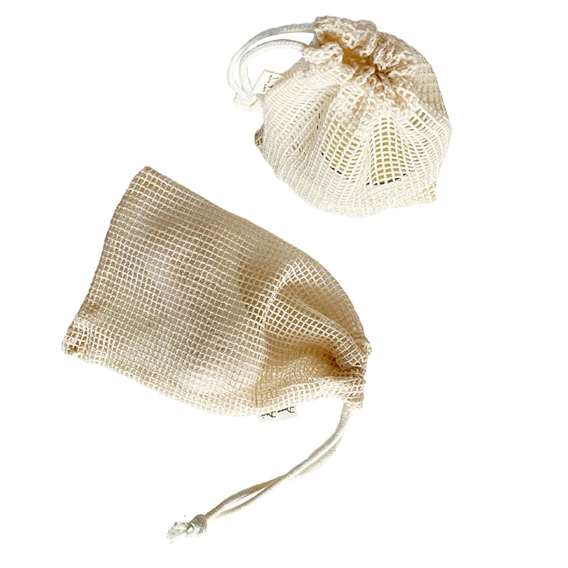 Многоразовый Хлопковый мешок для косметических кистей на шнурке органический сетчатый свечей продуктовые