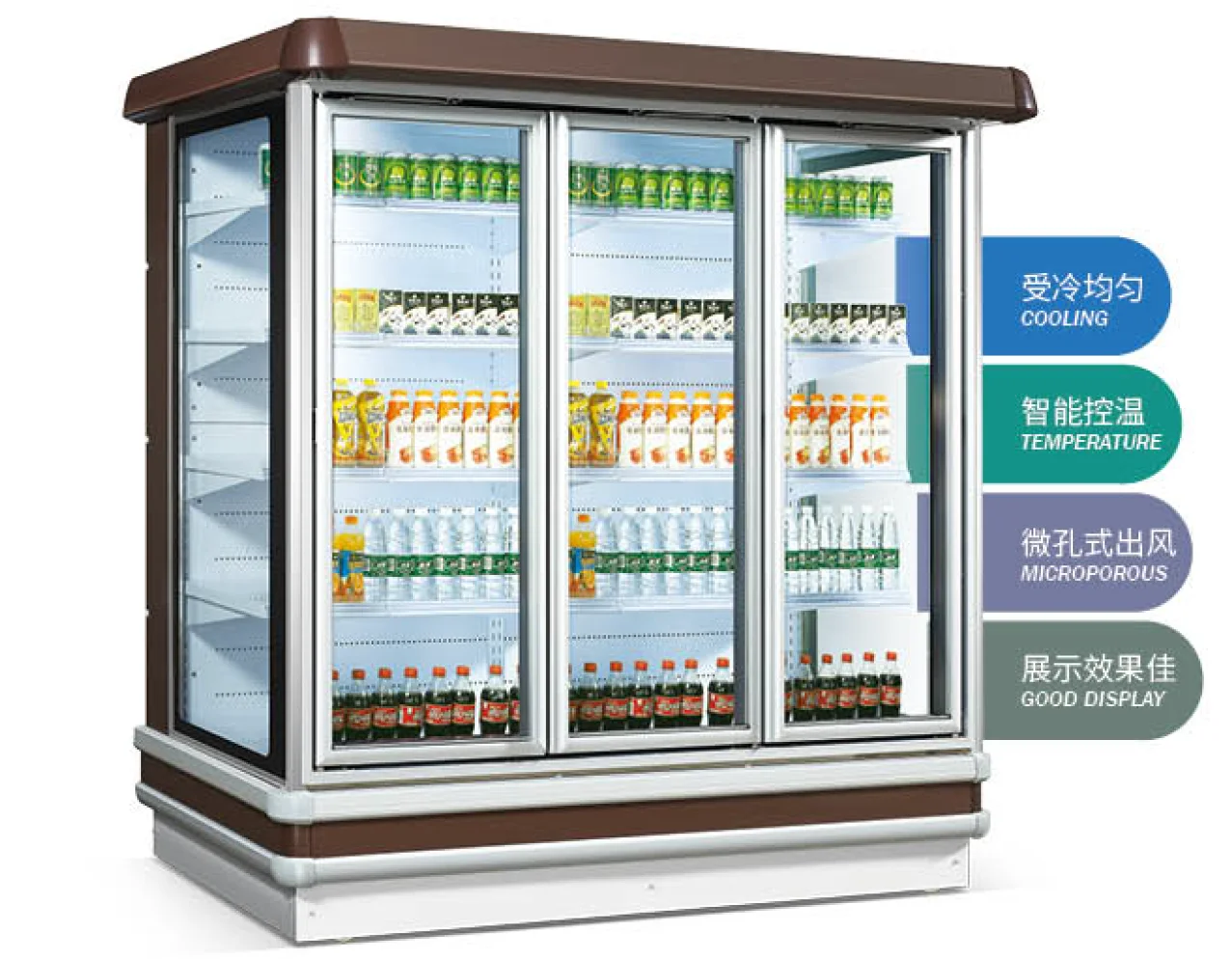 2.5m systainer high quality compressor glass sliding doors paraffin display fridge/refrigerator for supermarket