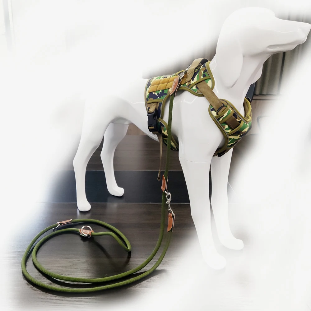 Multi Function Pet Outdoor Lead No Hands Round Nylon Leashes Rope Dog Leash