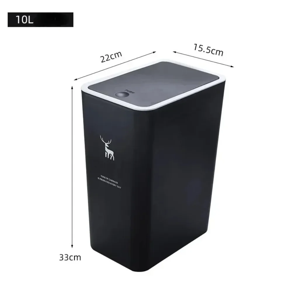 Bathroom trash can Household press living room Kitchen toilet Bathroom Garbage can with lid