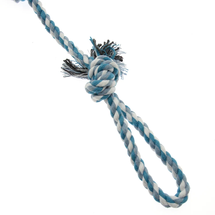 different size though crew cotton knot rope toy for puppy and large dogs