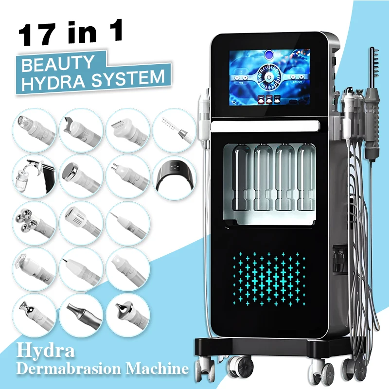 Hot 17-IN-1 Hydra Dermabrasion Machine Hydro Oxygen Equip OEM Diamond Microdermabrasion Aqua Peel Machine Hydra Manufacturer B