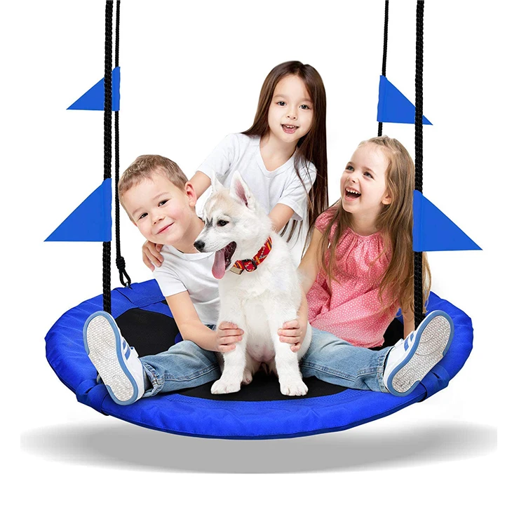 Square Oxford Fabric Outdoor Yard Children Kids Pillow Round Circular cloth Swing Seat Kid Spider Web Color Child Net Leisure