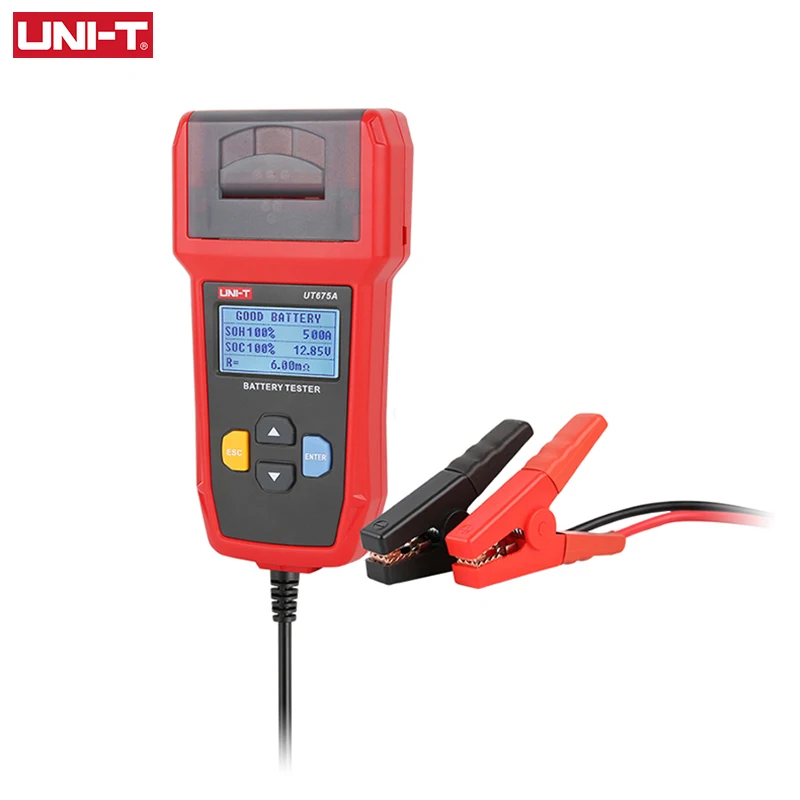 UNI-T Car Battery Tester 12V 24V DC Charger Analyzer UT673A UT675A Capacity Load Tester Cranking System Test 40-2000CCA