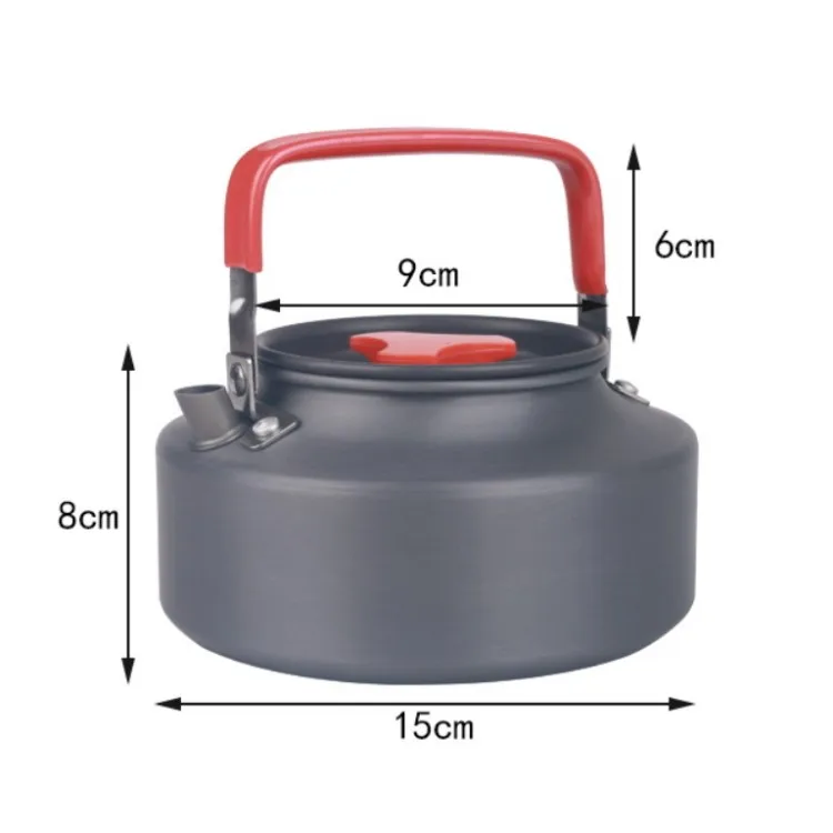 Aluminum Folding Camping Kettle Tea Pot Camping Tableware 1.1L Coffee Pot Outdoor Lightweight Portable Survival Tools