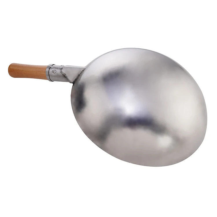 Традиционные железные кастрюли для вок ручной работы, антипригарная сковорода, непокрывающая газовая плита, кухонная утварь для вок