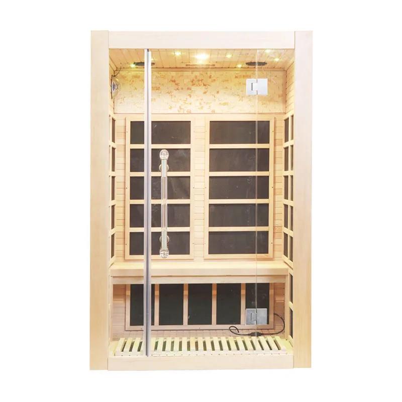 Low price indoor 2 person healthy far infrared dry healthy detox cabin sauna