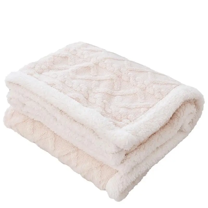 Плотное плед из микрофибры, Овечья шерпа, Флисовое одеяло, супер мягкое плюшевое одеяло из полиэстера