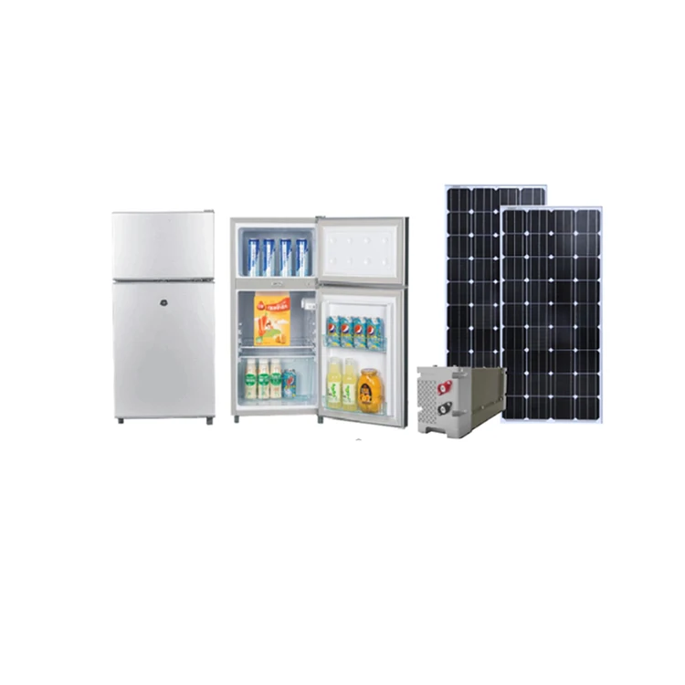 
Solar Powered Energy Deep Chest Camping Outdoor Freezer Solar Refrigerator Fridge Freezer with two doors 