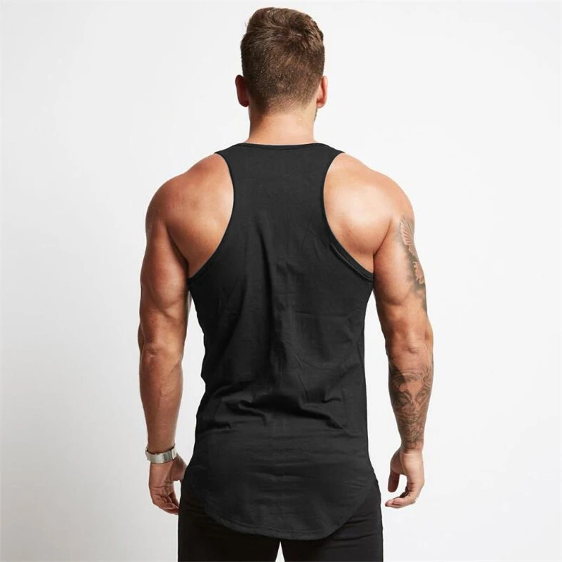 Sport Solid Color Fitness Yoga Wear Gym Vest Wholesale Manufacturer Muscle Fit Man for Men Silk / Cotton Breathable Anti-shrink