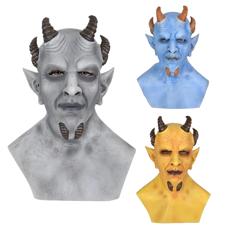 New Product Carnival props Yellow Blue gray skin Demon devil masks Halloween Decoration