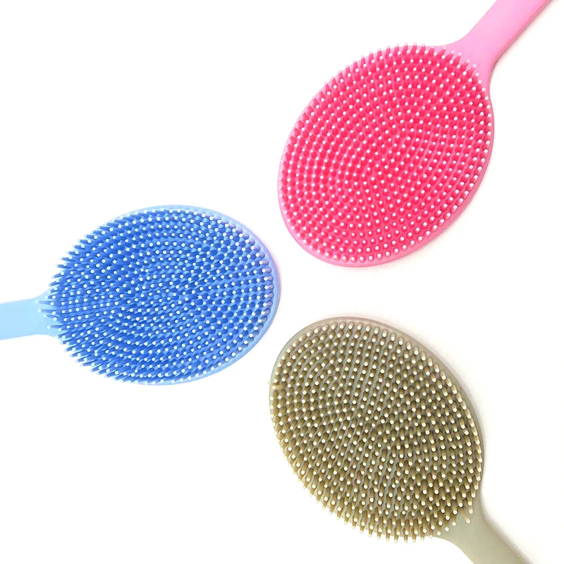  Silicone Backing Scrubber for Shower Body Men and