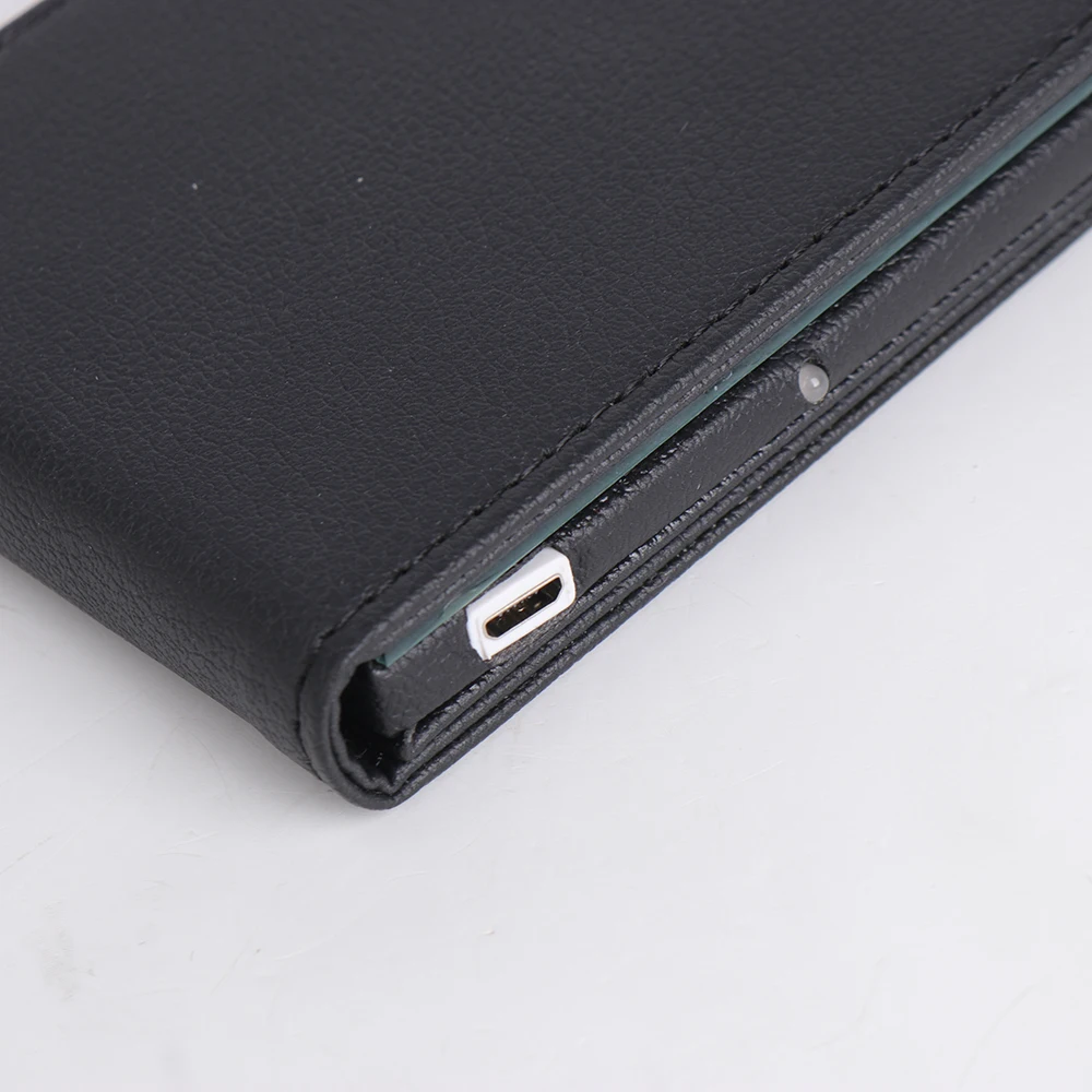 Foldable Lighted LED Makeup Mirror Adjustable Brightness Makeup Mirror LED Light With Leather Cover