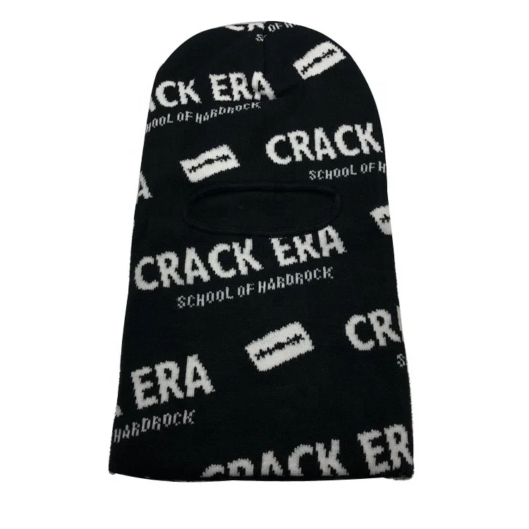 2020 зимняя мужская Лыжная маска с полностью жаккардовым логотипом