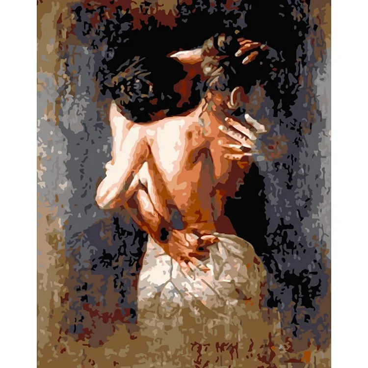 2022 high quality custom abstract sexy lovers stars oil nude naked Painting Hand Painted Diy Paint by Numbers