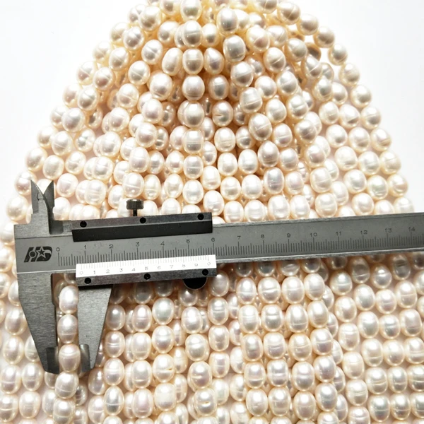 9-10mm AA Wholesale Freshwater Pearl Rice Beads White Teardrop Rice Pearl Strand For Jewelry Making