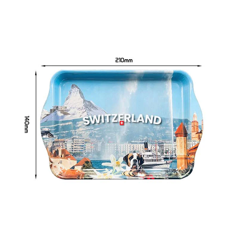 Metal Tin Tray for BBQ Kitchen Smoking Customized Design Tobacco Rolling Tray