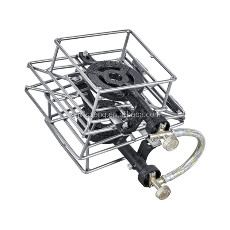 Steel Cast Iron Double Burner Simple Gas Stove